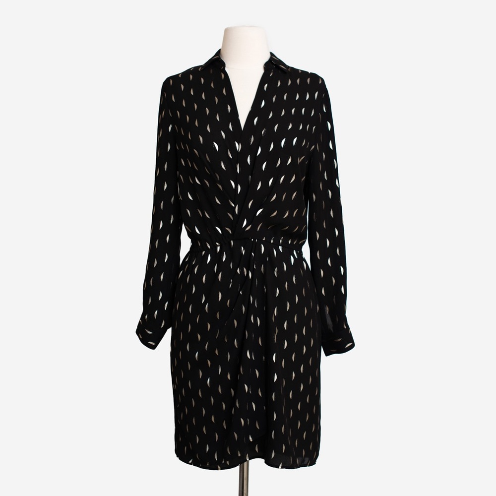 Velvet by Graham & Spencer Black Dress with Silver Accents